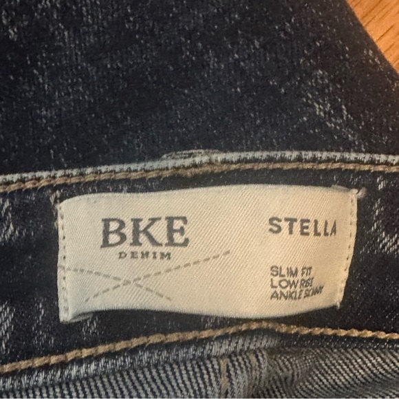 BKE Dark Blue Distressed Skinny Jeans - Picture 4 of 4